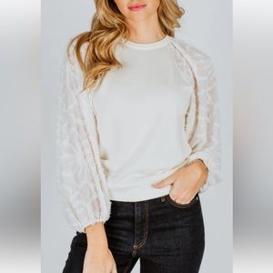 NWT Tanya Taylor cream knit - size M